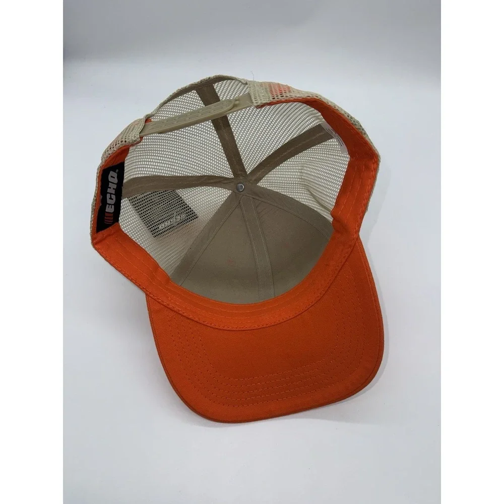 ECHO Men's Hat Cap Outdoor Power Equipment Snapback Adjustable Orange NEW NWT